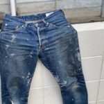 大工さんが穿き込み中のデニム